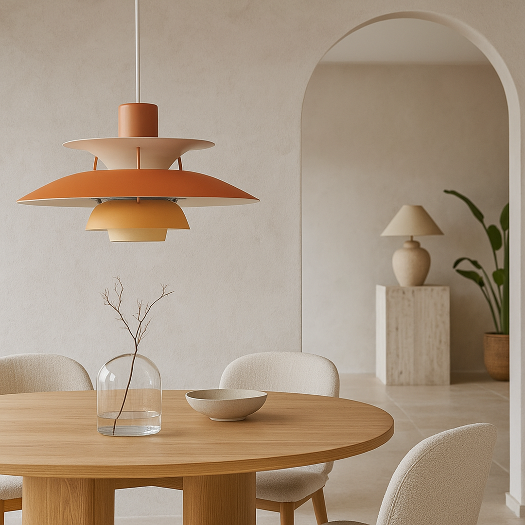 Lámpara Colgante Redonda | Diseño Moderno con Pantalla