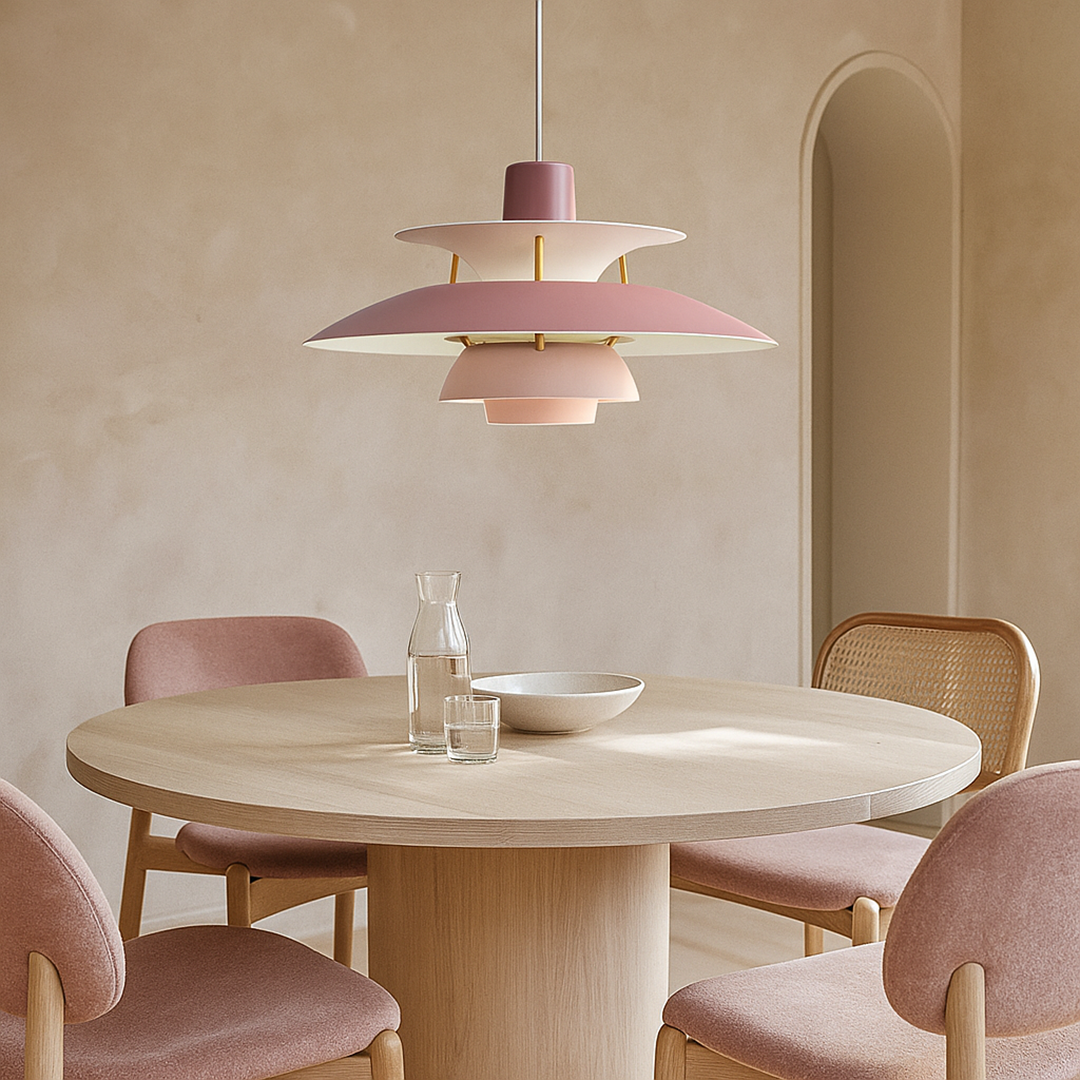 Lámpara Colgante Redonda | Diseño Moderno con Pantalla