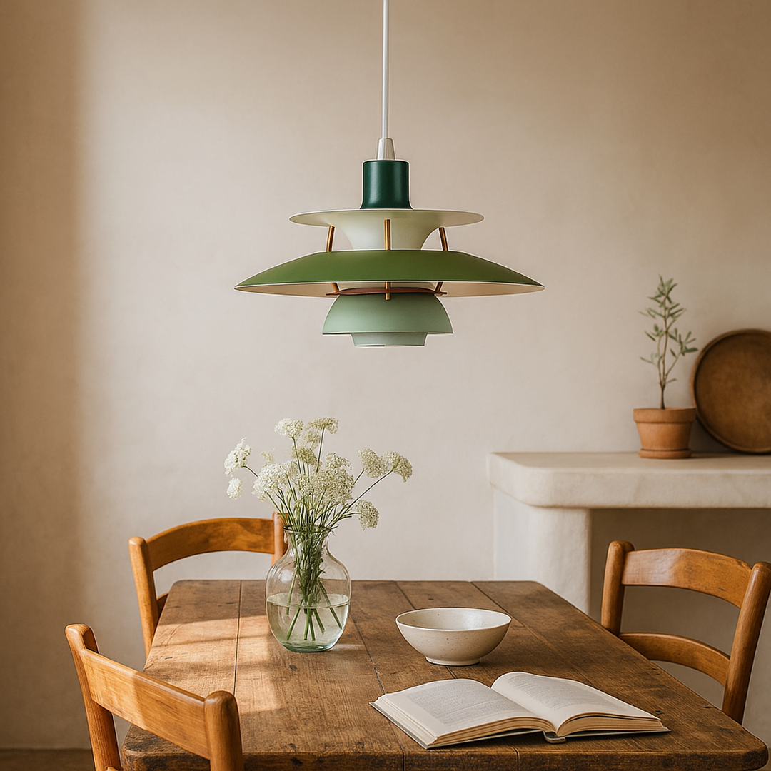 Lámpara Colgante Redonda | Diseño Moderno con Pantalla