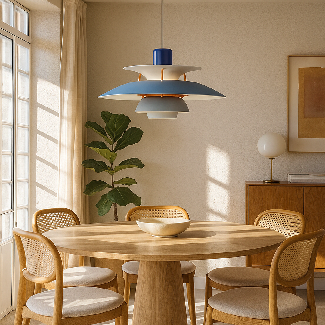 Lámpara Colgante Redonda | Diseño Moderno con Pantalla