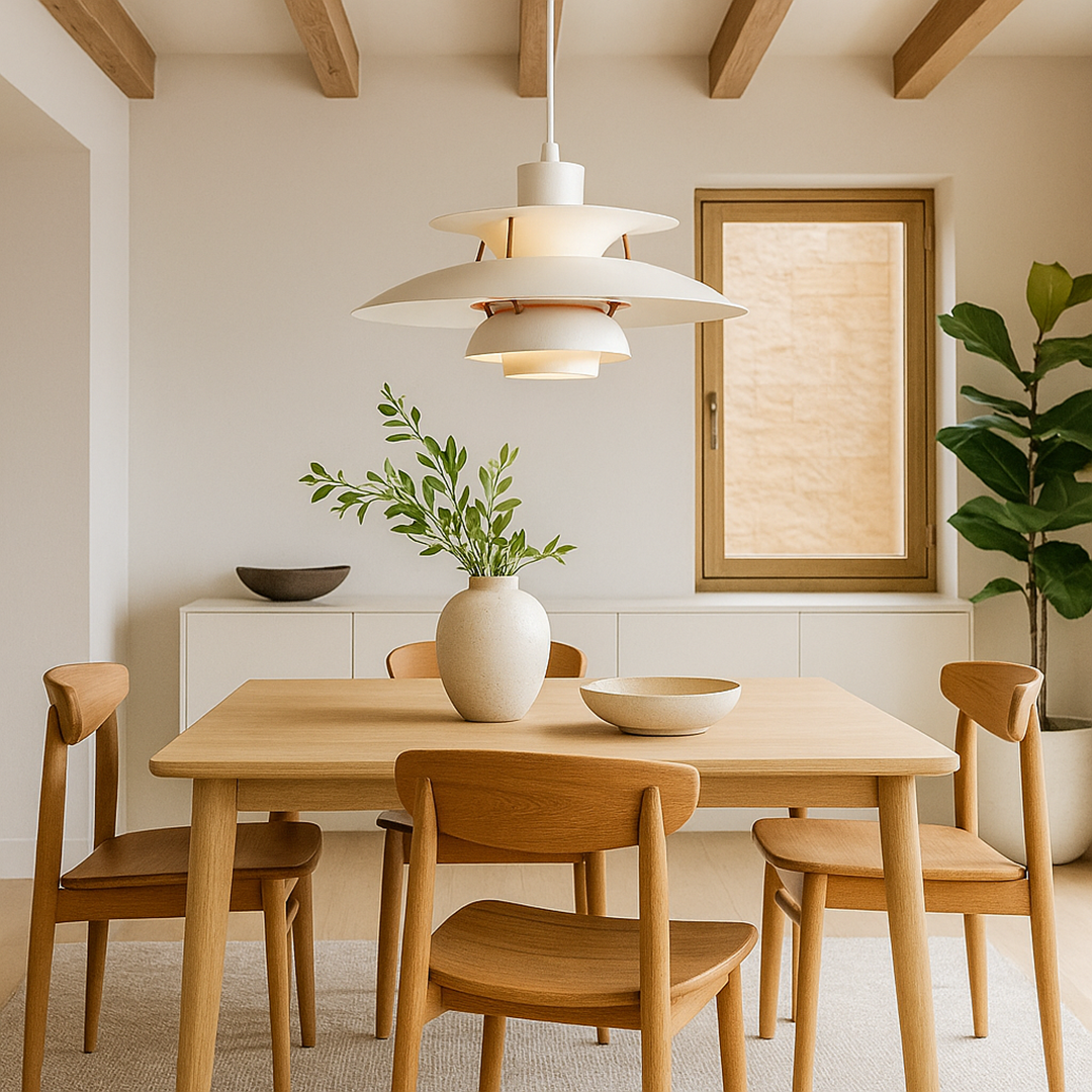 Lámpara Colgante Redonda | Diseño Moderno con Pantalla