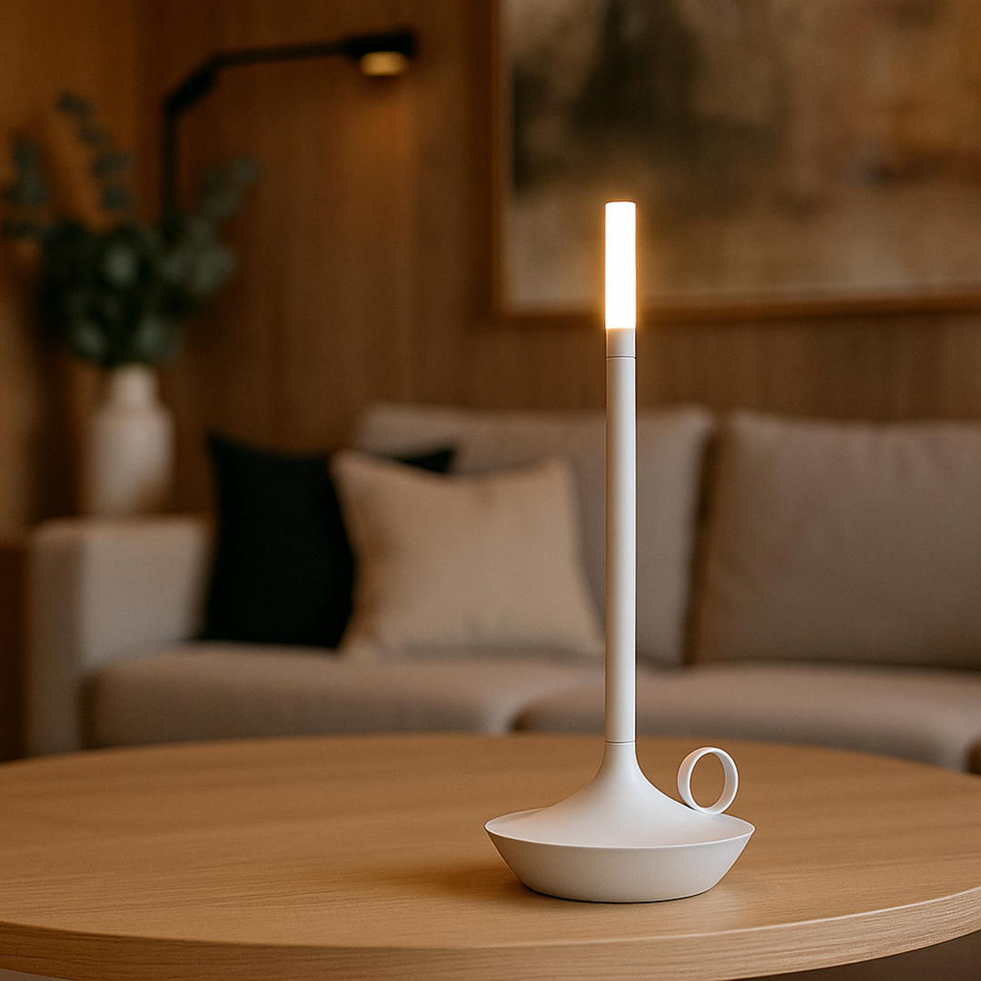 Candelabro Recargable de Aluminio | Vela LED Decorativa