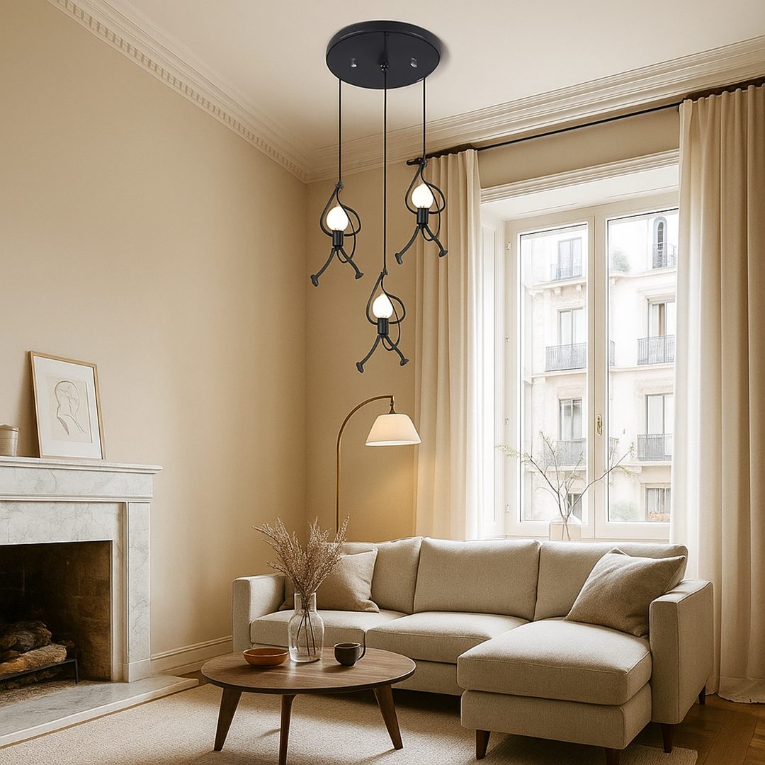 Lámpara Colgante de Hierro | Estilo Industrial Retro