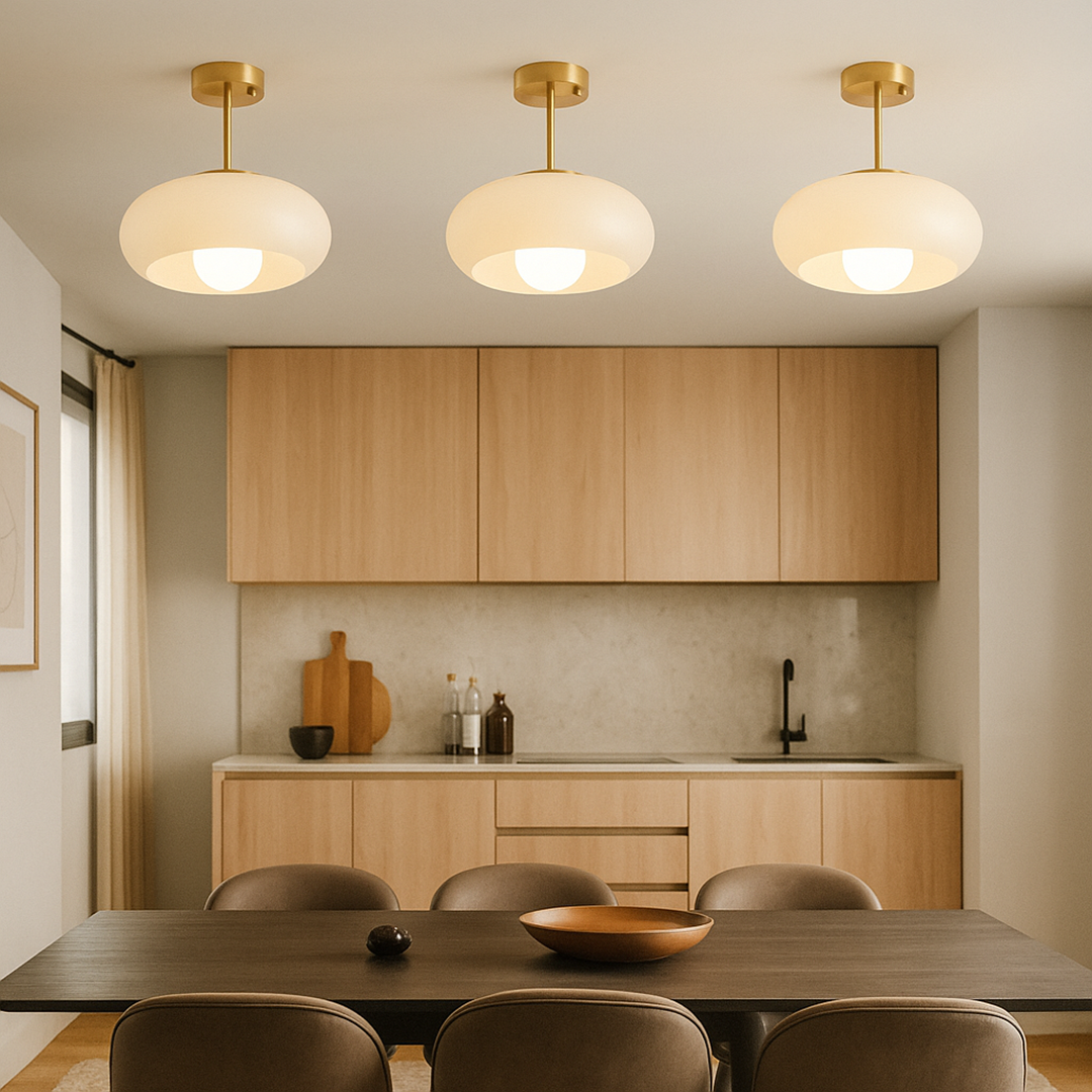 Lámpara de Techo de Vidrio | Estilo Escandinavo Natural