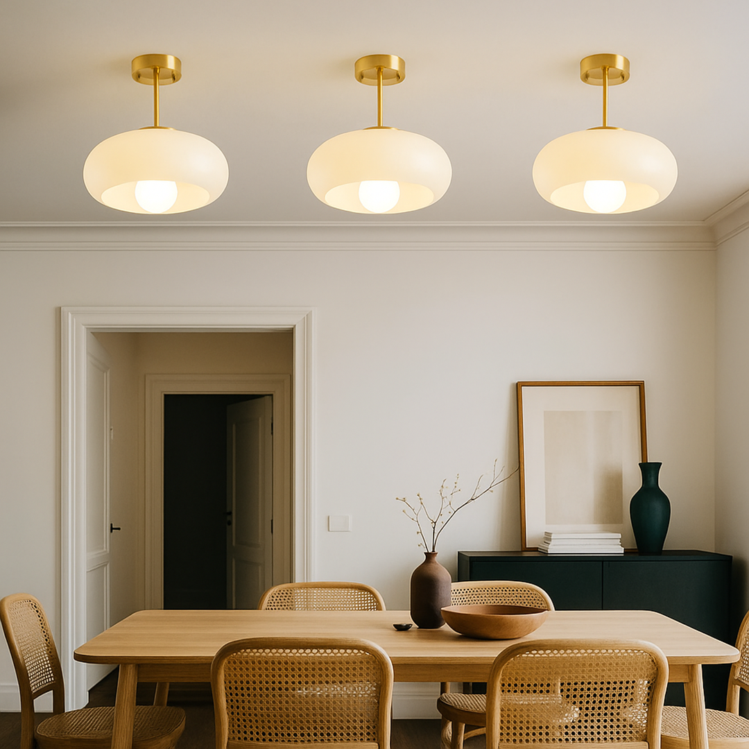 Lámpara de Techo de Vidrio | Estilo Escandinavo Natural