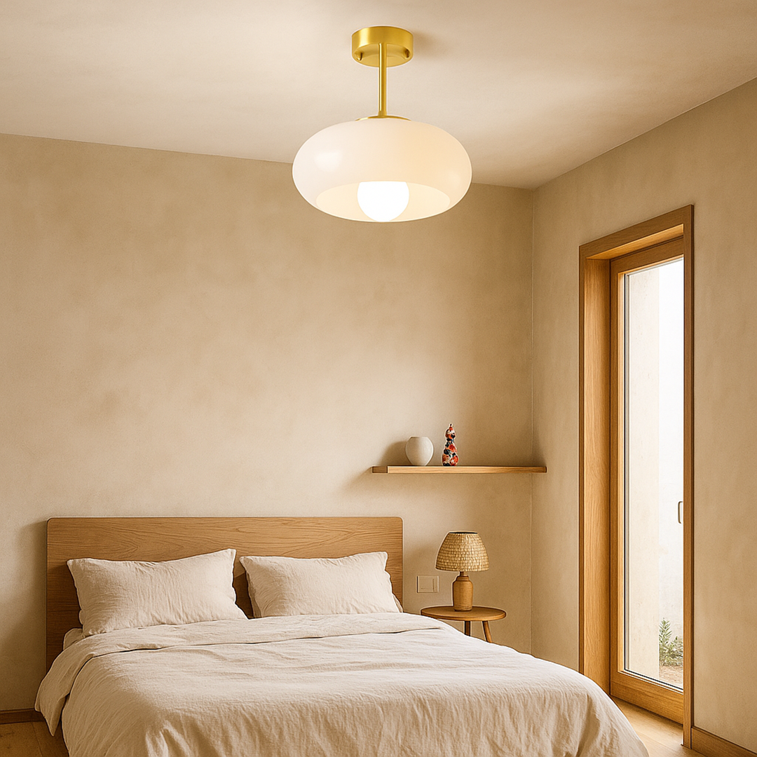 Lámpara de Techo de Vidrio | Estilo Escandinavo Natural