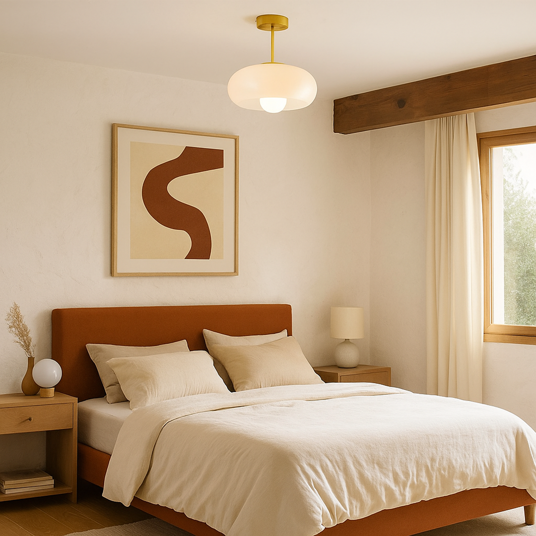 Lámpara de Techo de Vidrio | Estilo Escandinavo Natural