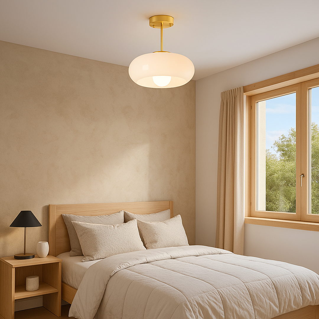 Lámpara de Techo de Vidrio | Estilo Escandinavo Natural