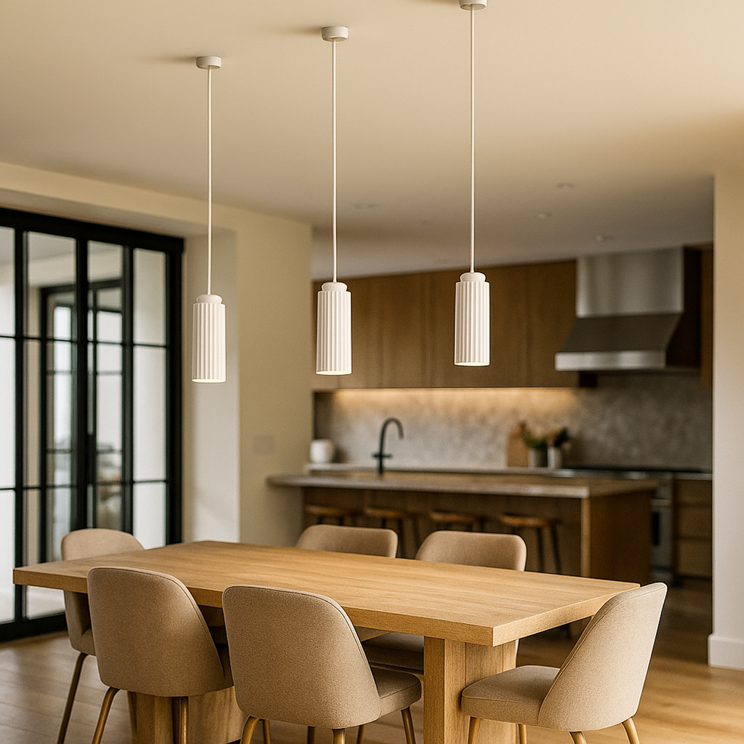 Lámpara Colgante de Metal y Vidrio | Diseño Escandinavo