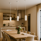 Lámpara Colgante de Metal y Vidrio | Diseño Escandinavo