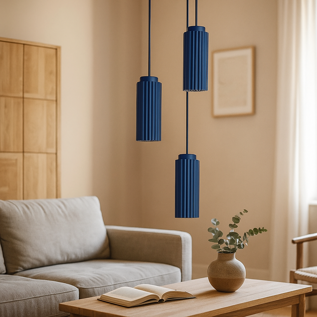 Lámpara Colgante de Metal y Vidrio | Diseño Escandinavo