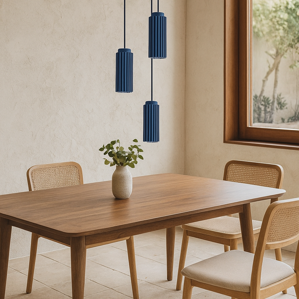 Lámpara Colgante de Metal y Vidrio | Diseño Escandinavo