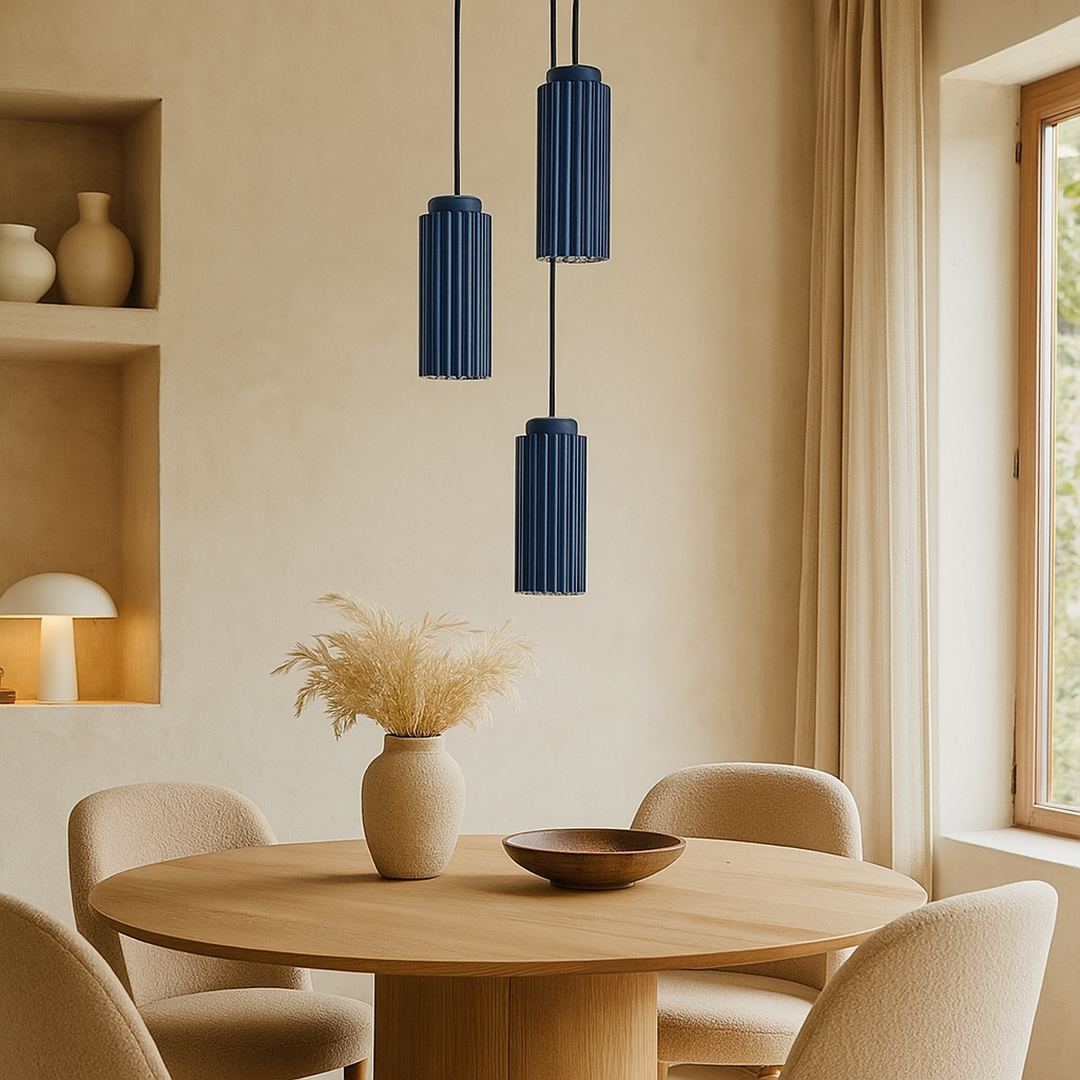 Lámpara Colgante de Metal y Vidrio | Diseño Escandinavo