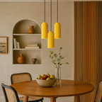 Lámpara Colgante de Metal y Vidrio | Diseño Escandinavo