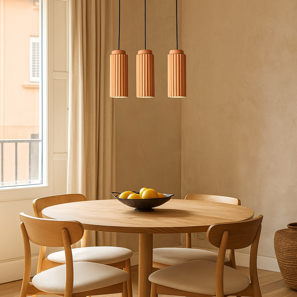 Lámpara Colgante de Metal y Vidrio | Diseño Escandinavo