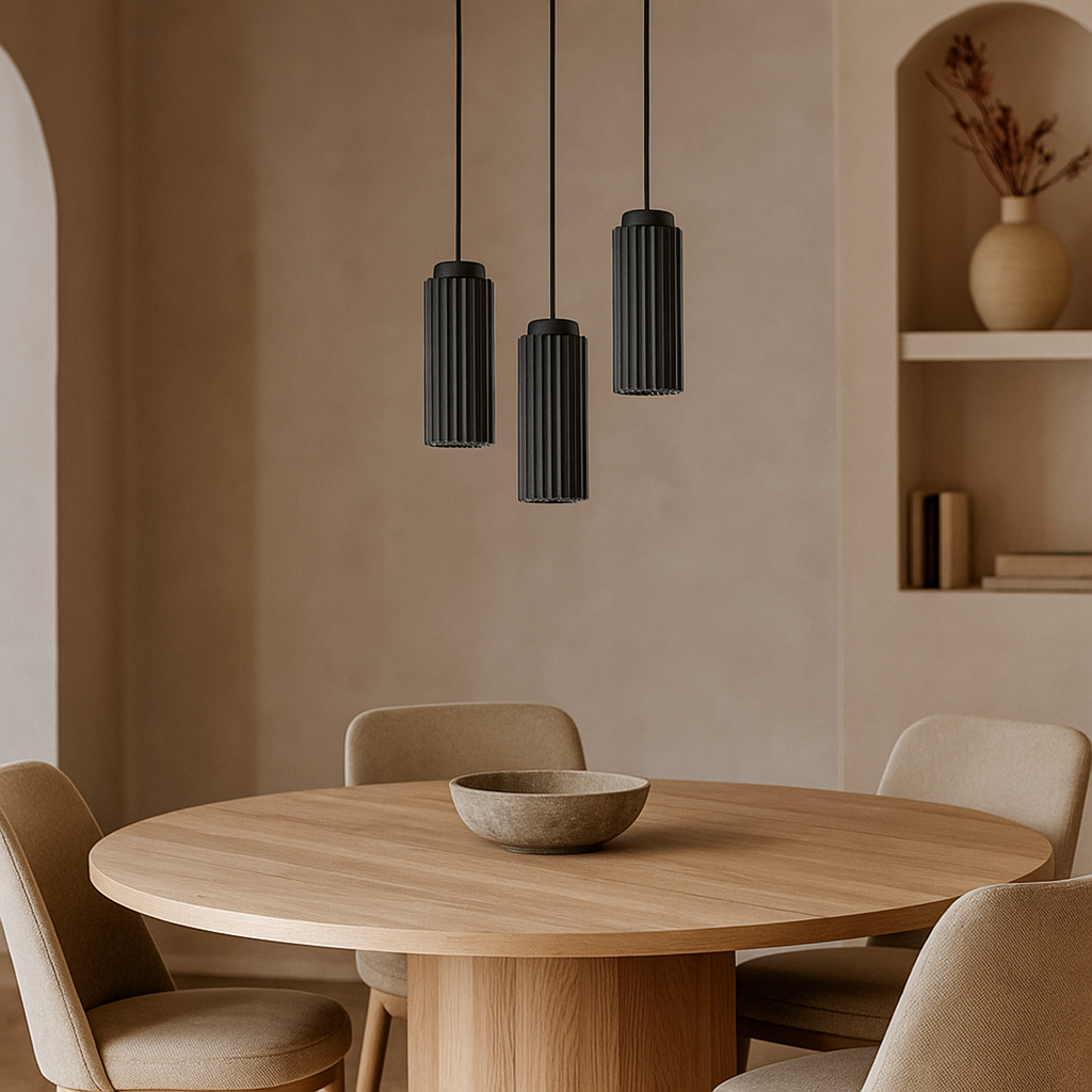 Lámpara Colgante de Metal y Vidrio | Diseño Escandinavo