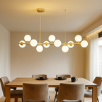 Lampada da Soffitto Sospesa in Vetro e Ferro | Altezza Regolabile