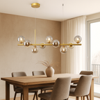 Lampada da Soffitto Sospesa in Vetro e Ferro | Altezza Regolabile