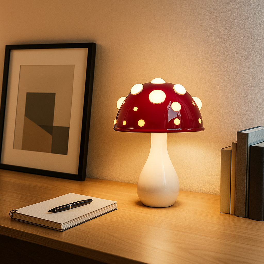 Mushroom-Shaped Table Lamp | Dimmable LED Light