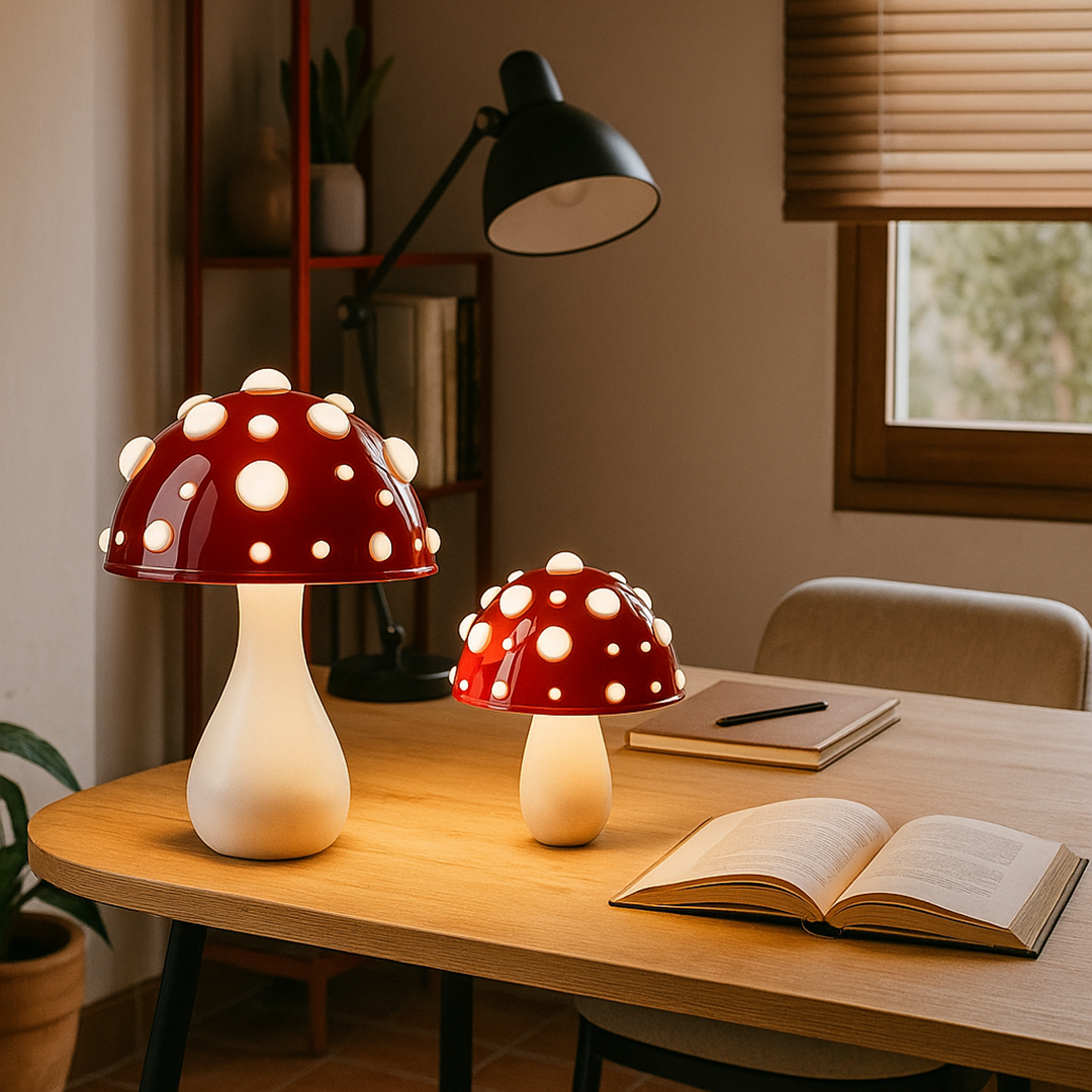 Lámpara de Mesa en Forma de Hongo | Luz Regulable LED