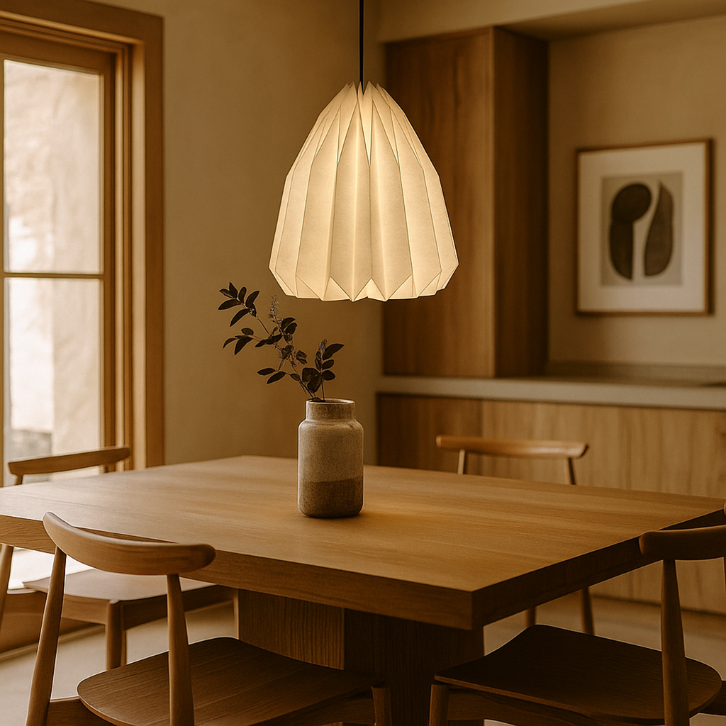 Farol Nórdico con Pantalla de Papel | Iluminación Ligera