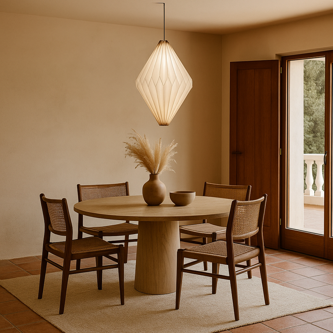 Farol Nórdico con Pantalla de Papel | Iluminación Ligera