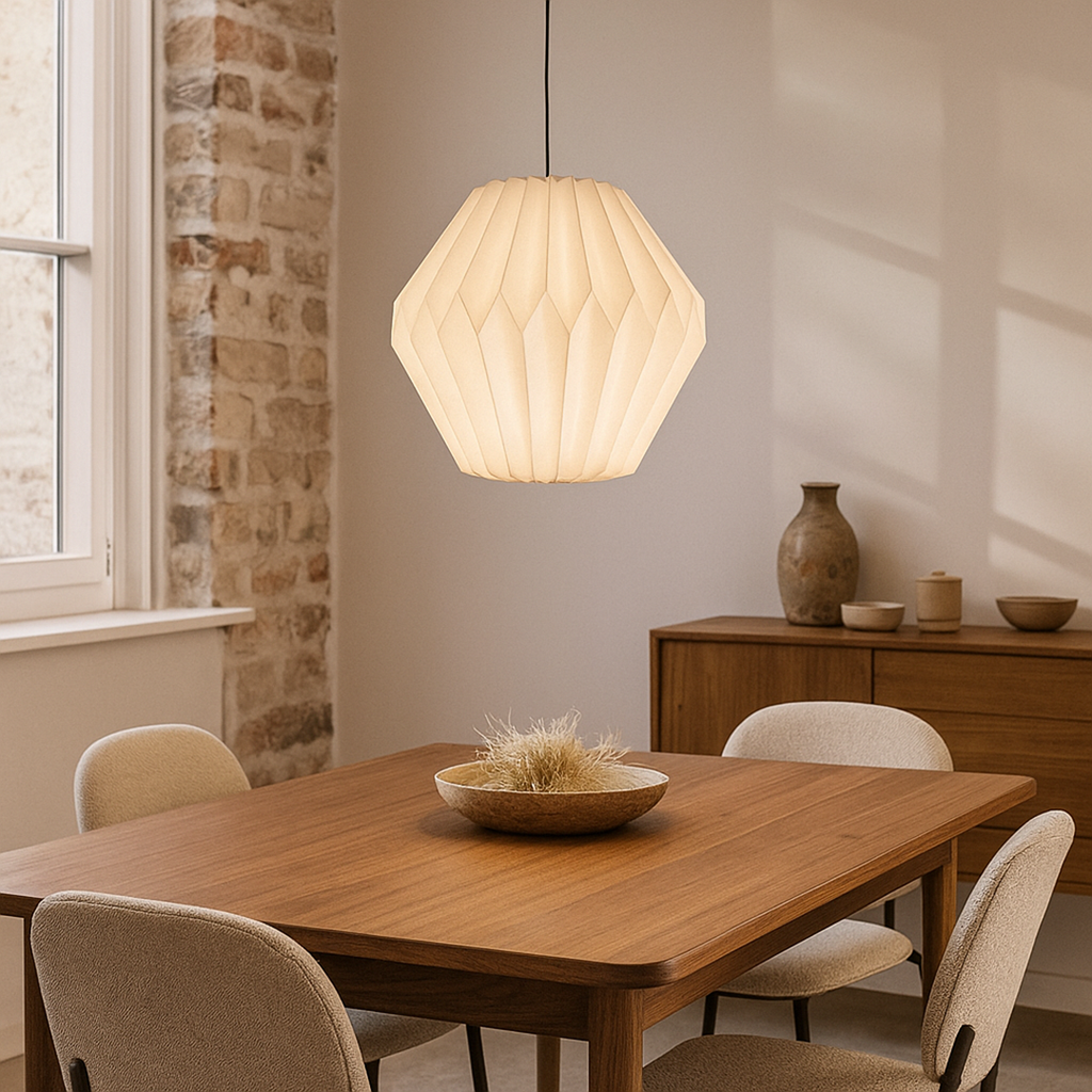 Farol Nórdico con Pantalla de Papel | Iluminación Ligera