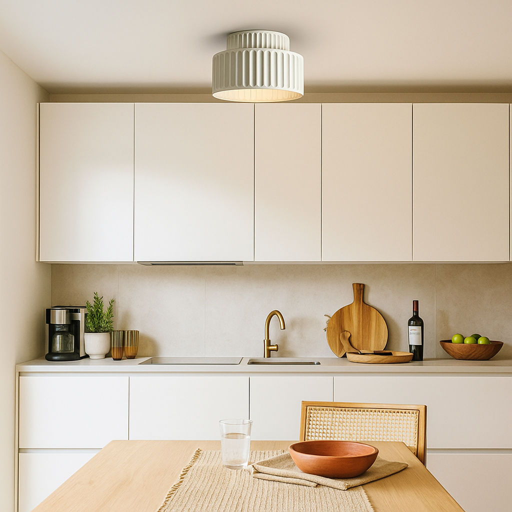 Lámpara Colgante Color Crema | Estilo Escandinavo para Salón