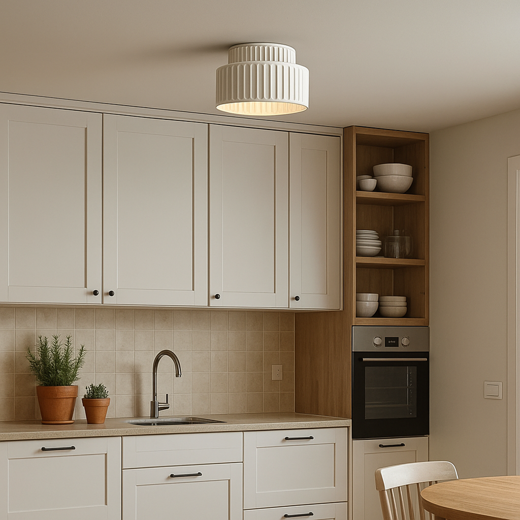 Lámpara Colgante Color Crema | Estilo Escandinavo para Salón