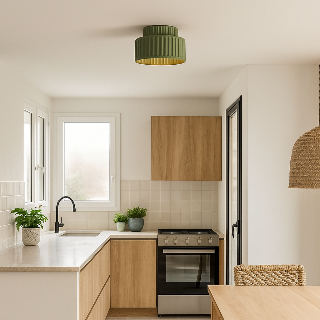 Lámpara Colgante Color Crema | Estilo Escandinavo para Salón