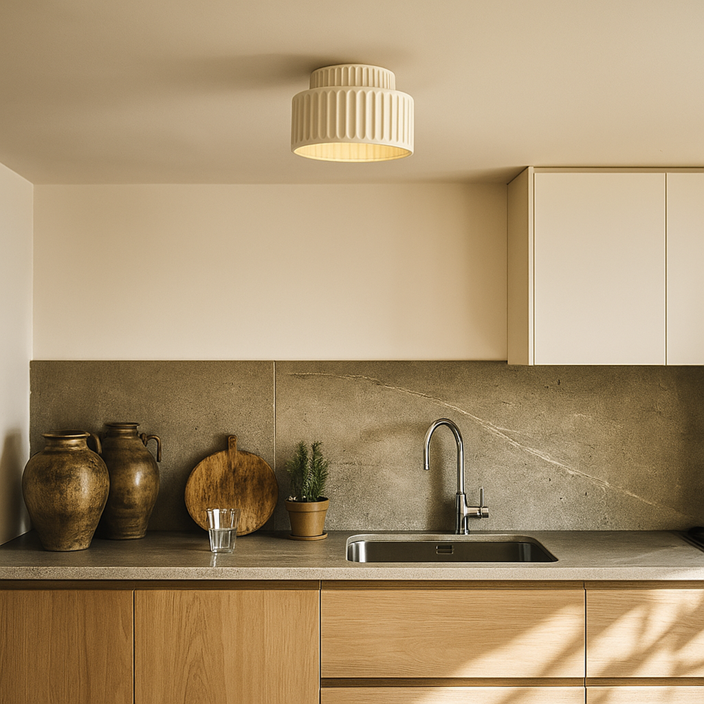 Lámpara Colgante Color Crema | Estilo Escandinavo para Salón