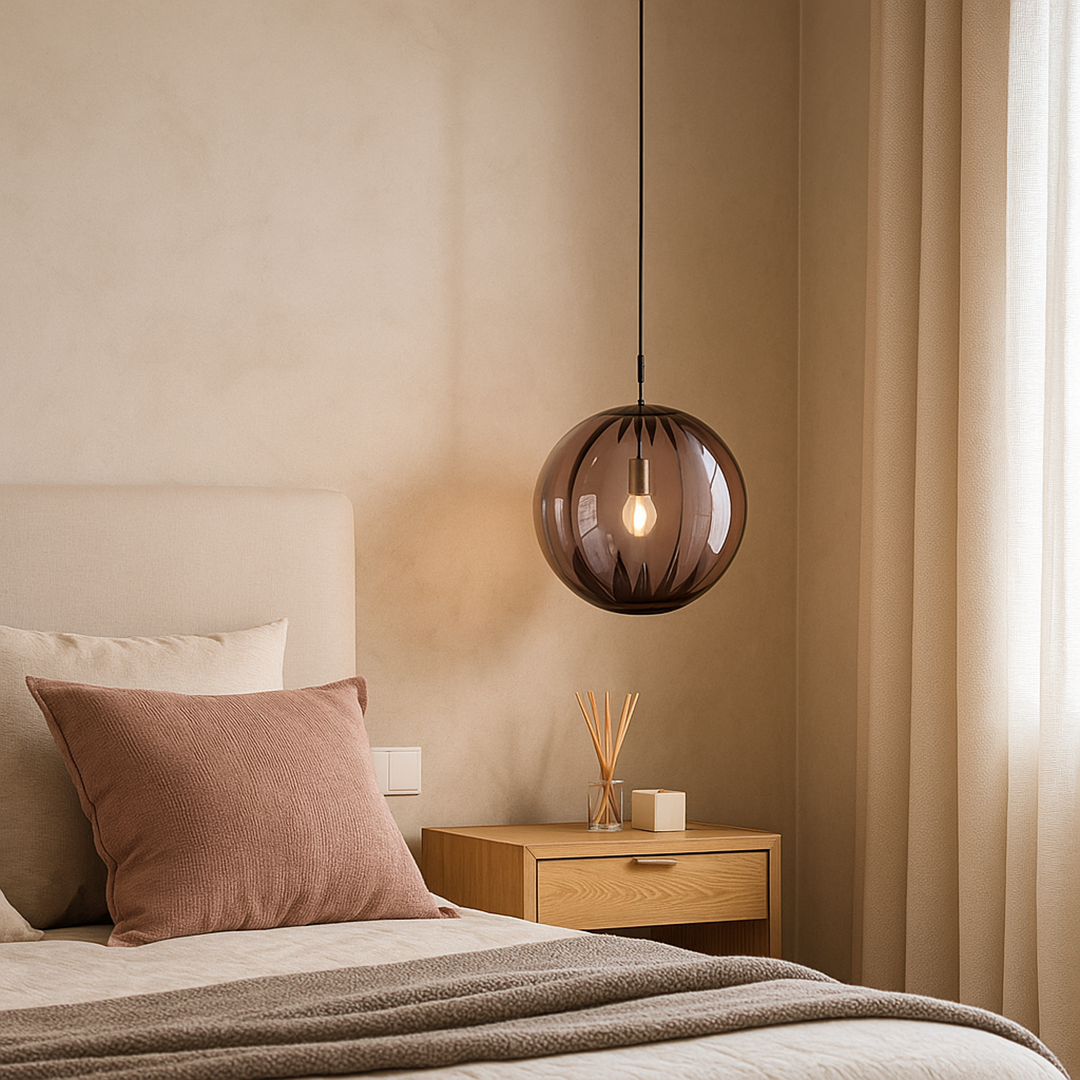 Hanging Ceiling Lamp of Colored Glass | Decorative Lighting