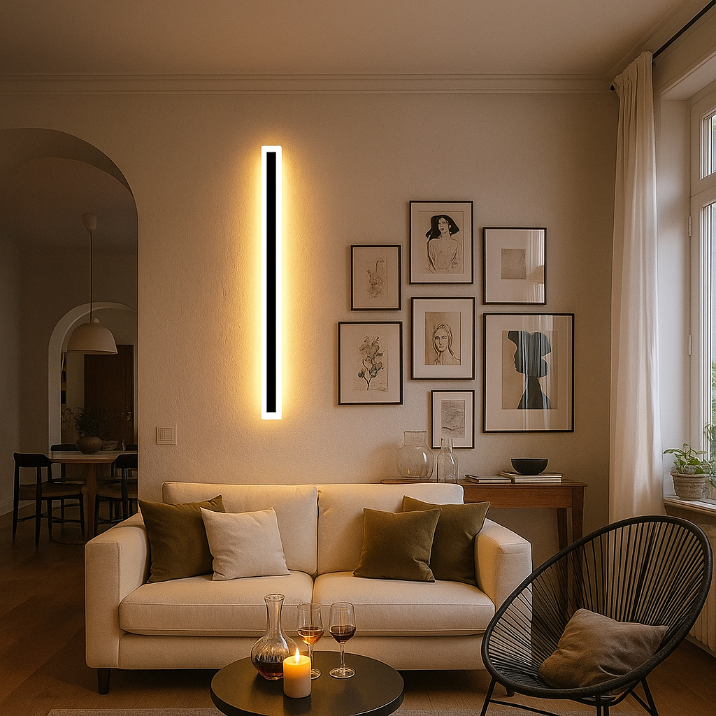Lámpara de Pared en Barra | Diseño Vertical Moderno