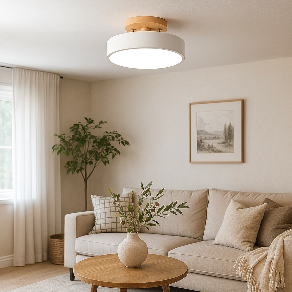 Lámpara de Techo Redonda Escandinava | Diseño Minimalista