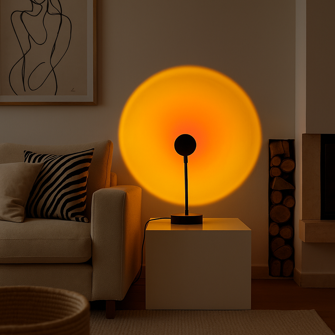 Lámpara de Mesa Puesta de Sol | Iluminación Ambiental Interior