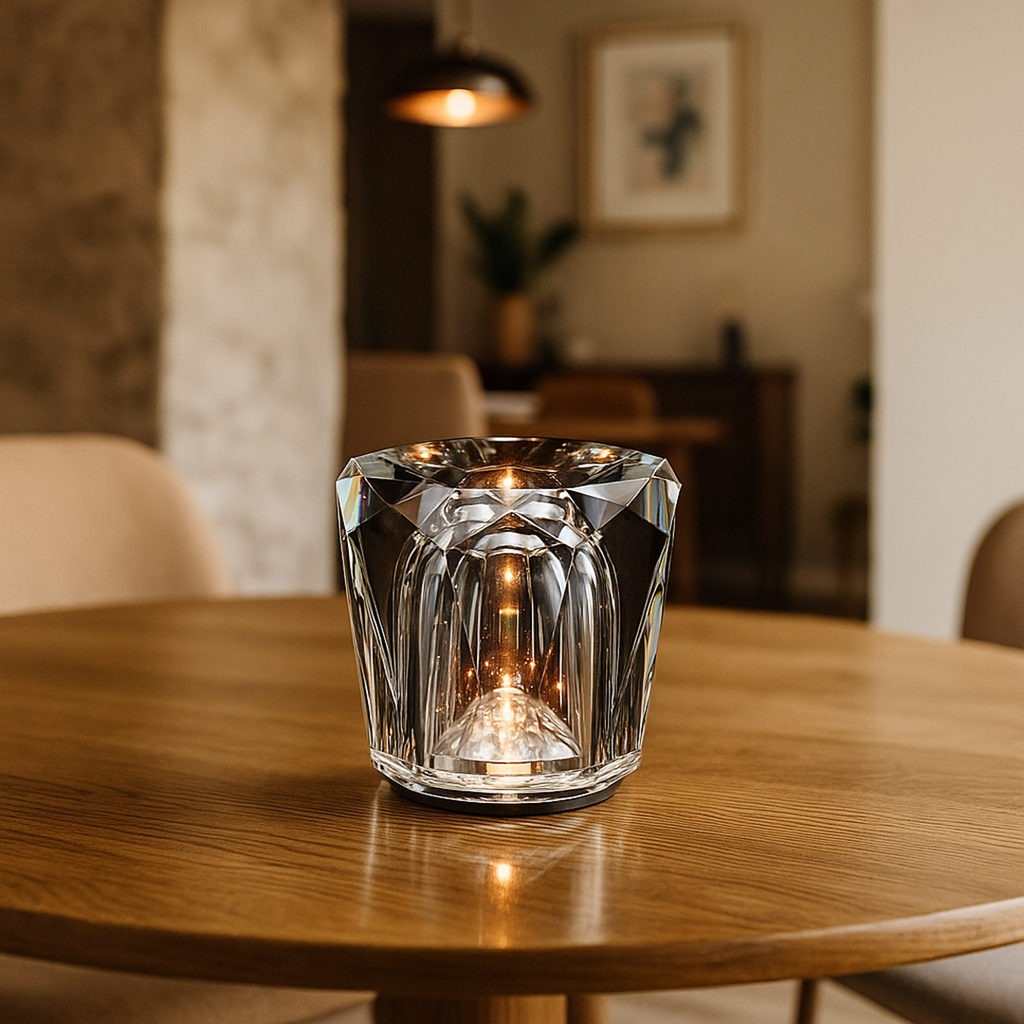 Rechargeable Glass Table Lamp | Indoor Light
