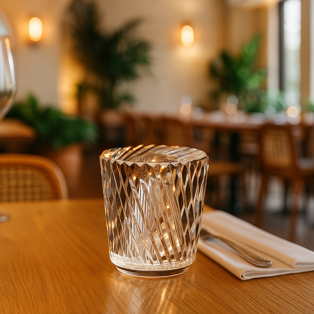 Rechargeable Glass Table Lamp | Indoor Light