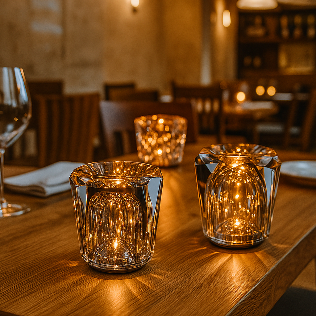 Rechargeable Glass Table Lamp | Indoor Light