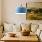 Lámpara de Techo Colgante de Metal y Madera | Tonos Suaves