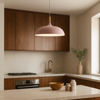 Lámpara de Techo Colgante de Metal y Madera | Tonos Suaves