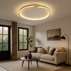 Lámpara de Techo LED Redonda de Hierro y Acrílico | Para Dormitorio