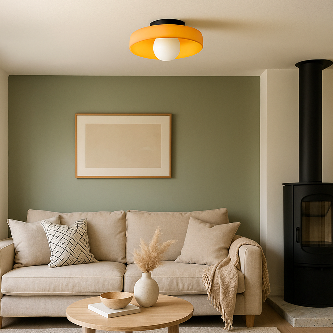 Lámpara de Techo LED Redonda Empotrada Moderna de Vidrio | Para Cocina