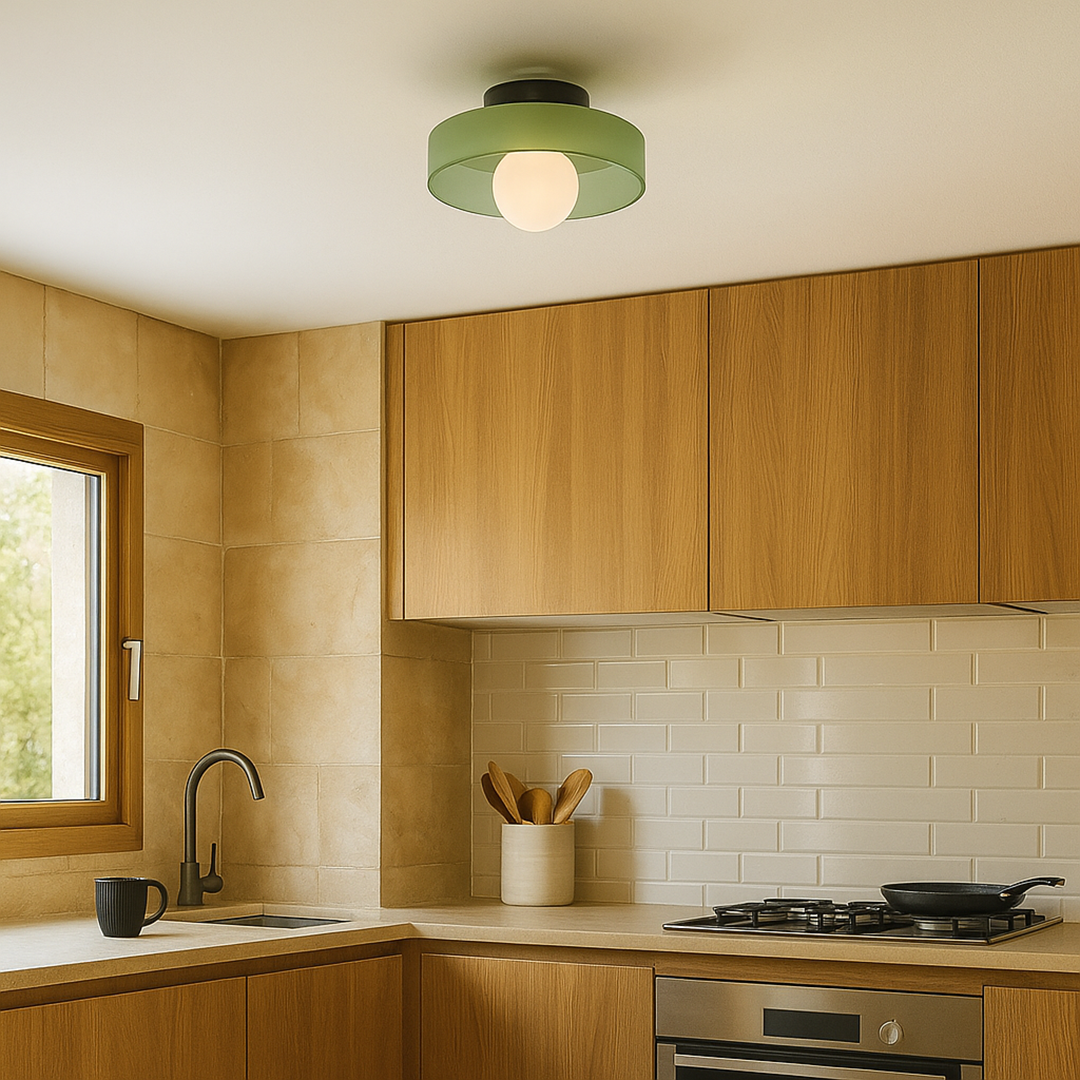 Lámpara de Techo LED Redonda Empotrada Moderna de Vidrio | Para Cocina