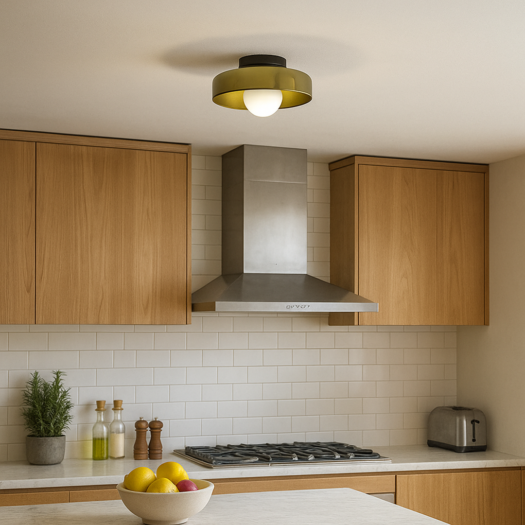 Lámpara de Techo LED Redonda Empotrada Moderna de Vidrio | Para Cocina