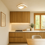 Lámpara de Techo LED de Lujo de Metal y Acrílico | Doble Anillo