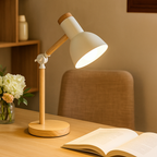 Nordic Wooden Desk Lamp | LED Light