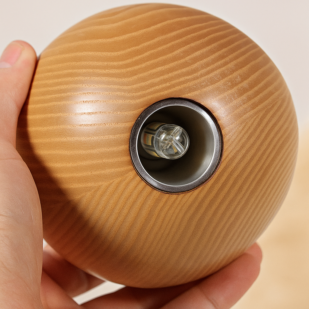 Hängelampe Kugelförmig aus Holz | Für den Innenbereich