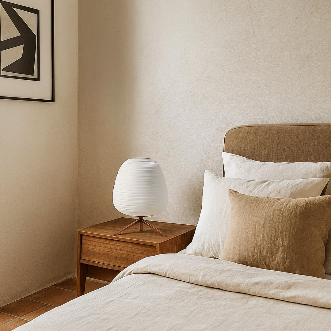 Lámpara de Mesa de Vidrio | Luz Suave para Interior