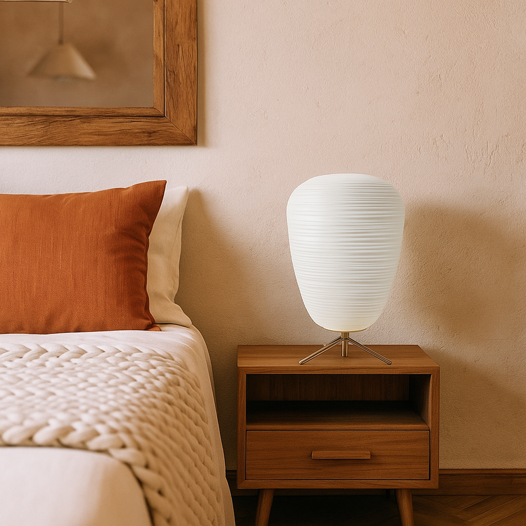 Glass Table Lamp | Soft Light for Indoor Use