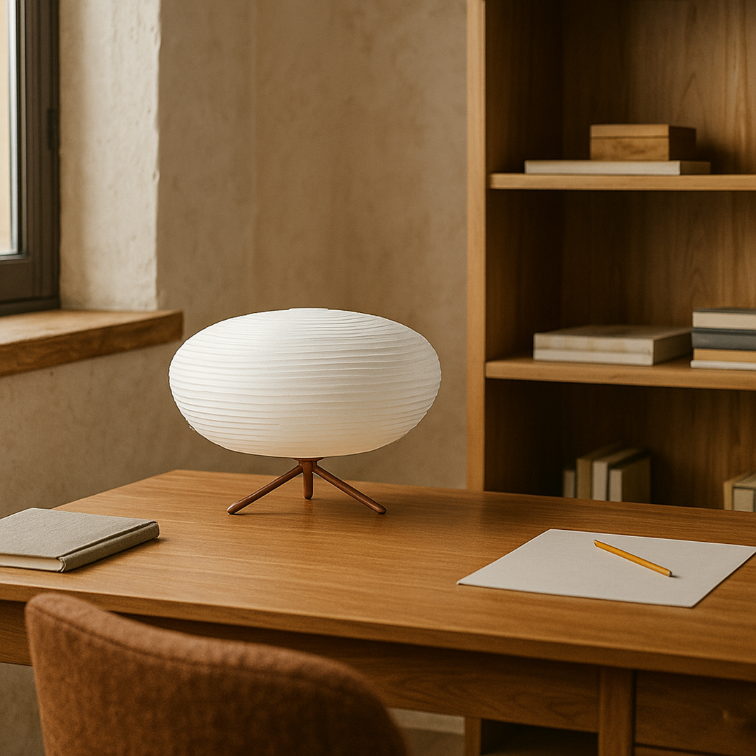 Lámpara de Mesa de Vidrio | Luz Suave para Interior